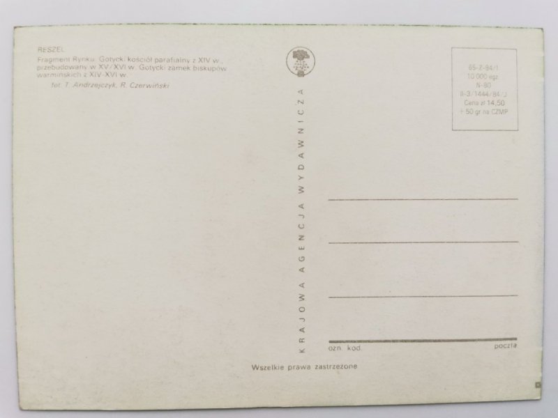 RESZEL. TRZY UJĘCIA FOT. ANDRZEJCZYK, CZERWIŃSKI