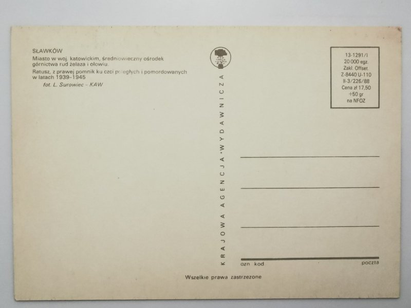 SŁAWKÓW. RATUSZ FOT. SUROWIEC