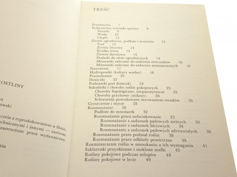 OZDOBNE ROŚLINY POKOJOWE - Jaroslav Oplt 1977