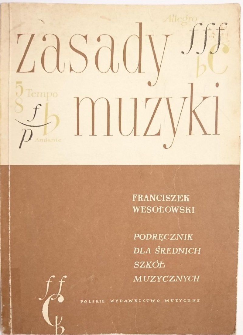ZASADY MUZYKI. PODRĘCZNIK - Wesołowski 1980