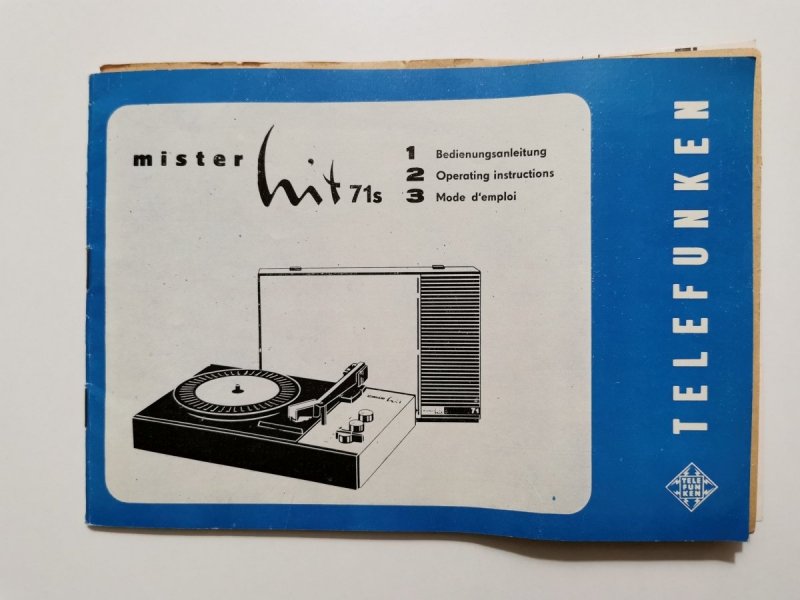 MISTER HIT 71s TELEFUNKEN – INSTRUKCJA OBSŁUGI 