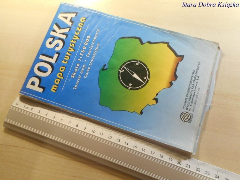 POLSKA MAPA TURYSTYCZNA 1: 750 000 TOURIST MAP