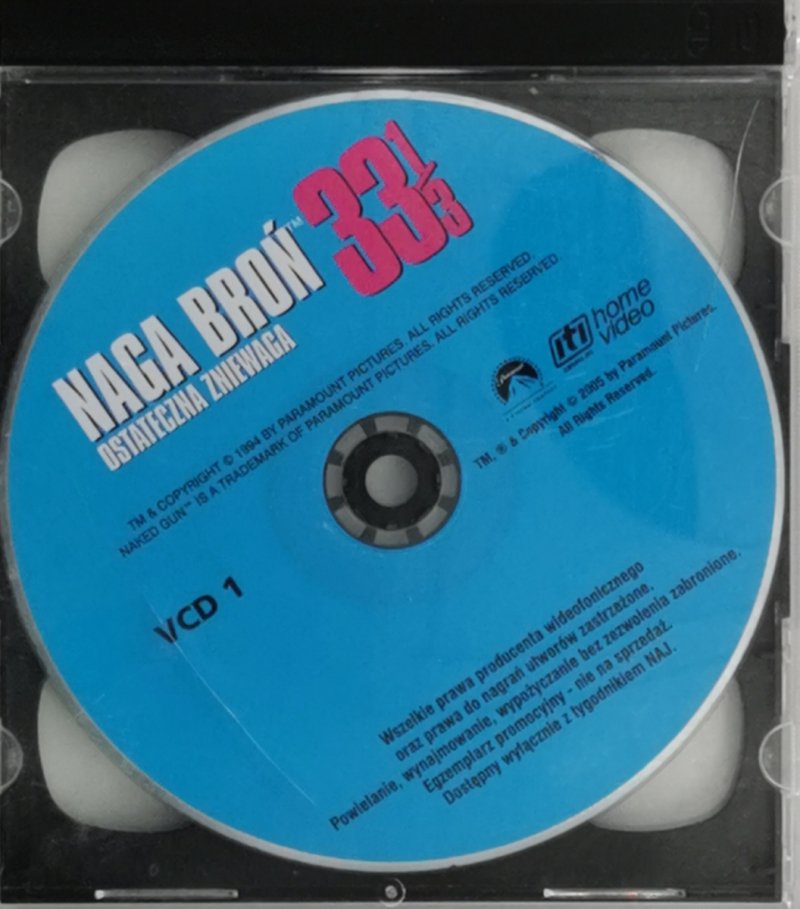 VCD. NAGA BROŃ 33 1/3 OSTATECZNA ZNIEWAGA
