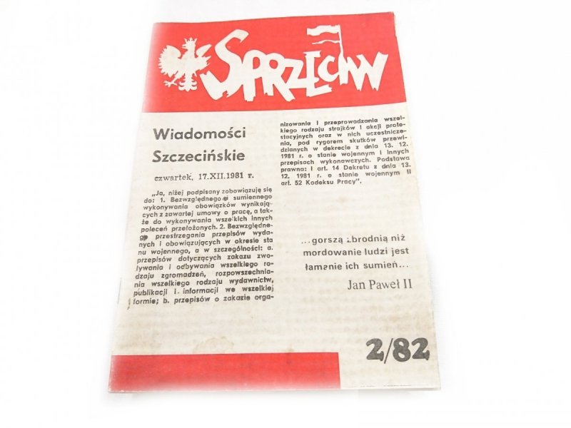 WIADOMOŚCI SZCZECIŃSKIE 2/82 CZWARTEK 17.XII.1981 