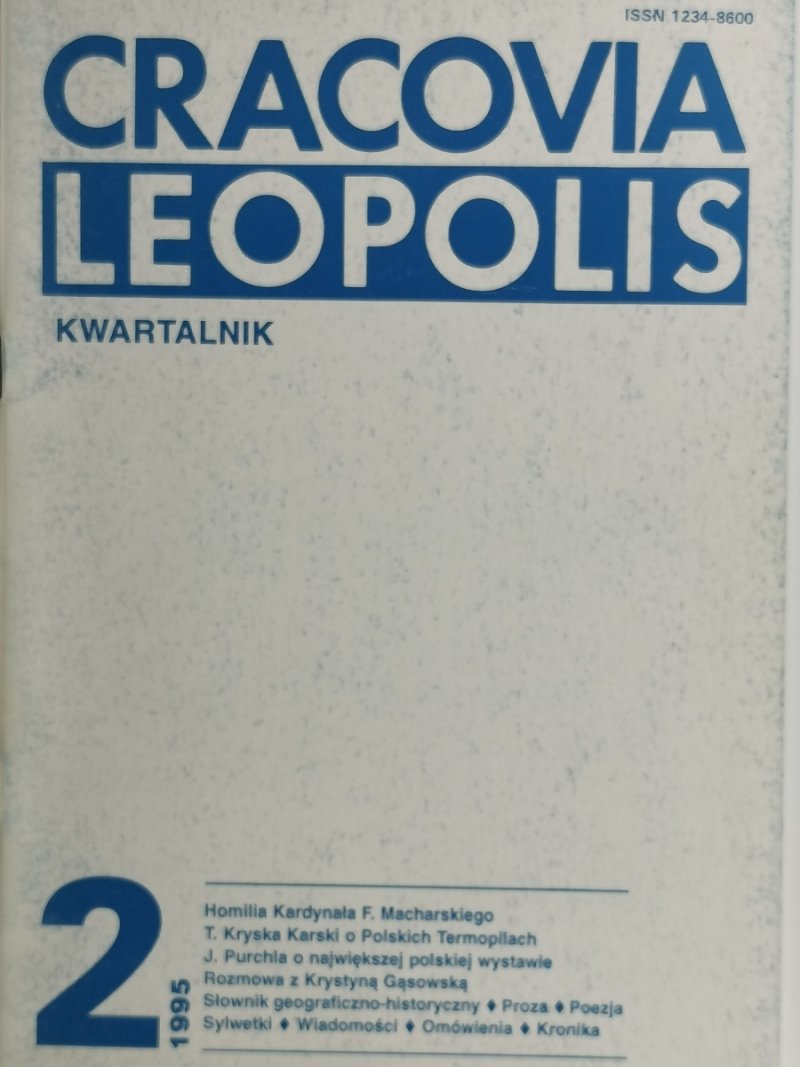 CRACOVIA LEOPOLIS KWARTALNIK NR. 2 1995