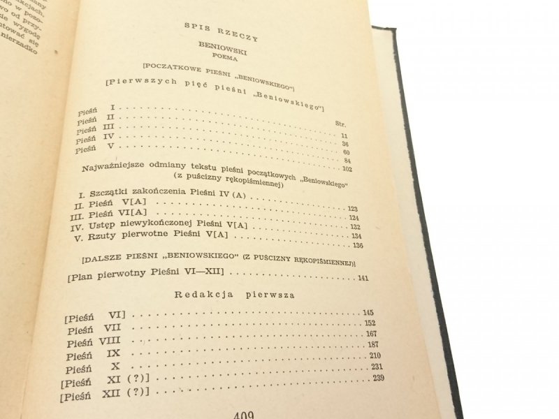 POEMATY. BENIOWSKI - Juliusz Słowacki 1952