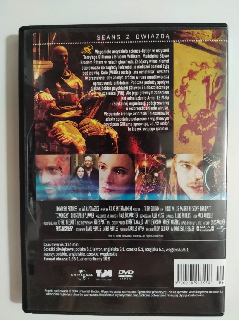 DVD. 12 MAŁP. Bruce Willis