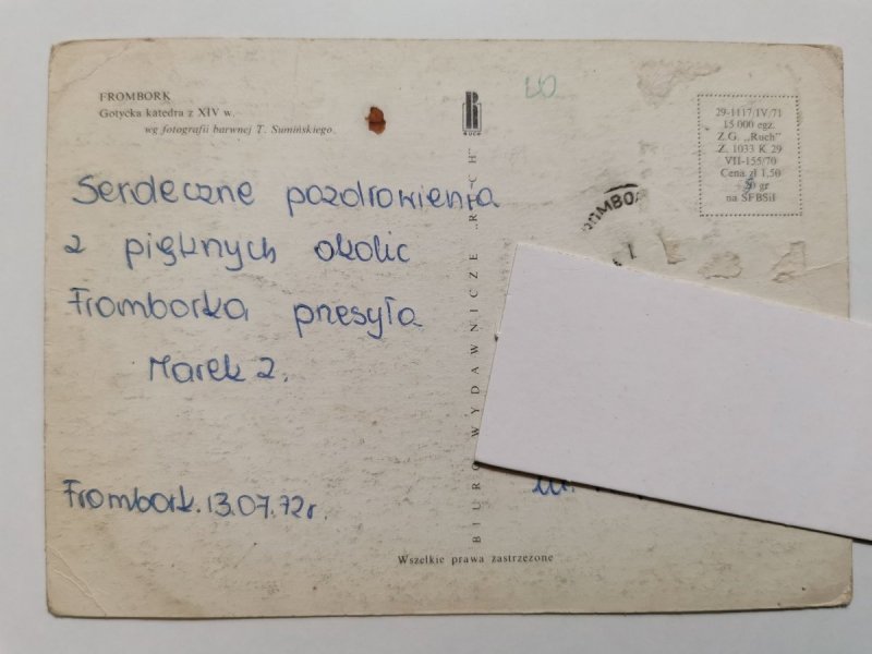 FROMBORK. GOTYCKA KATEDRA Z XIV w. FOT. SUMIŃSKI