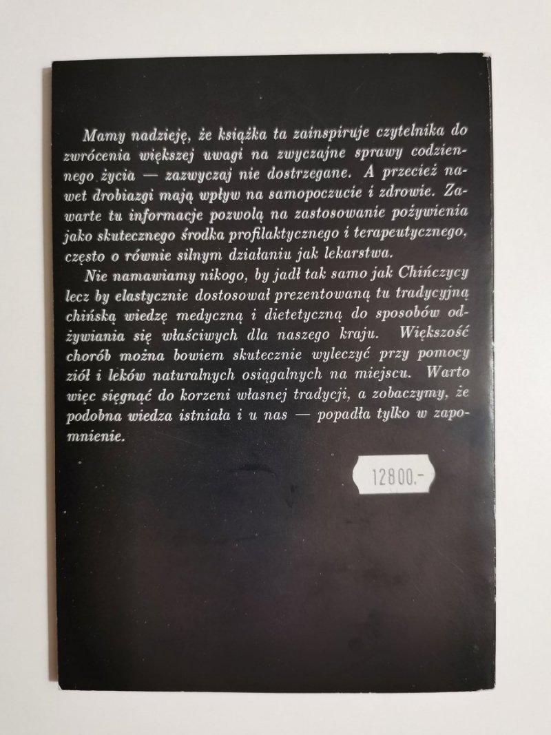 CHINY, KUCHNIA... TAJEMNICE MEDYCYNY. WYKŁADY CLAUDE'A DIOLOSY 1991