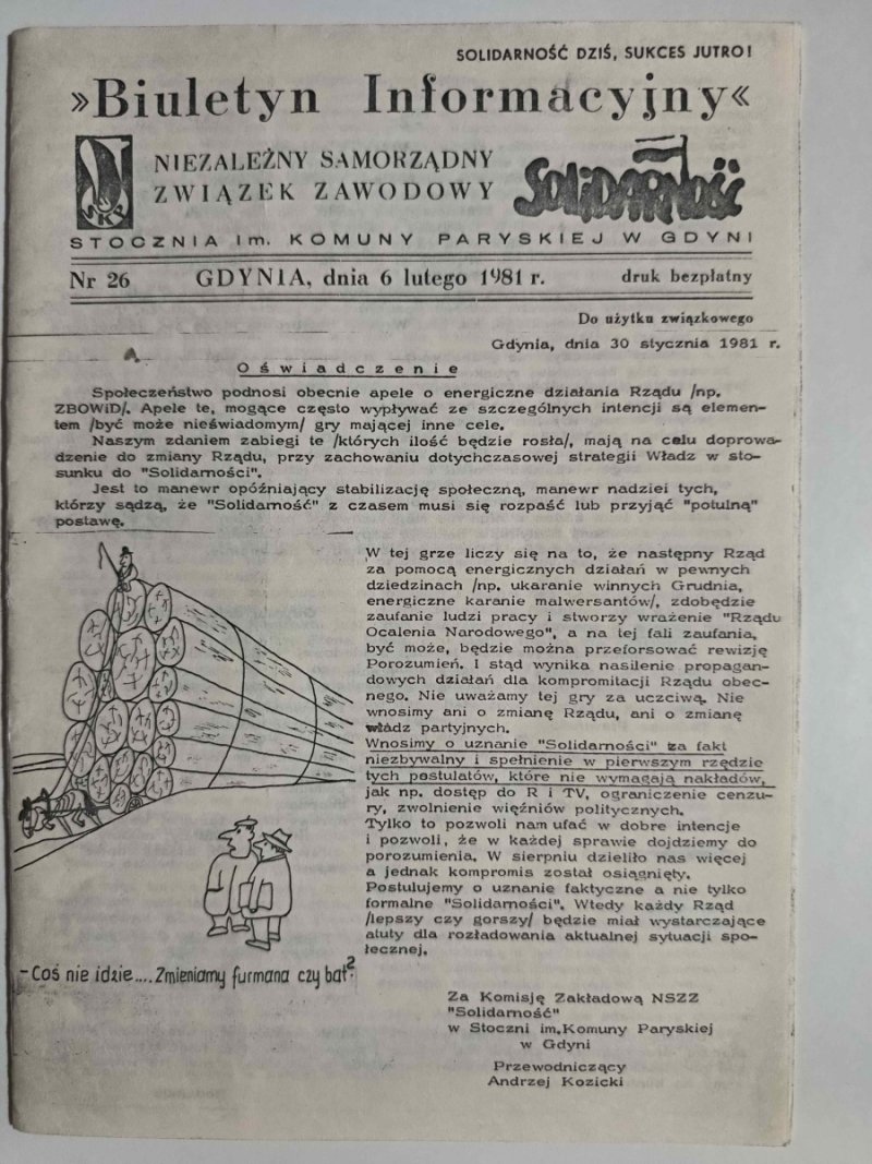 BIULETYN INFORMACYJNY NR 26 6.2.1981