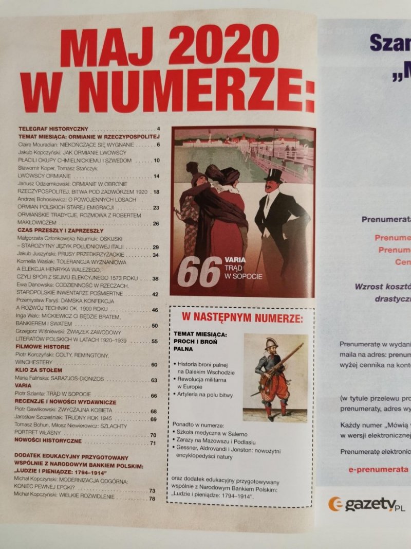 MÓWIĄ WIEKI MAJ 2020 NUMER 5/2020 (724)