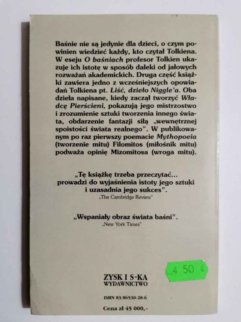 Drzewo i Liść oraz Mythopoeia - J.R.R. Tolkien