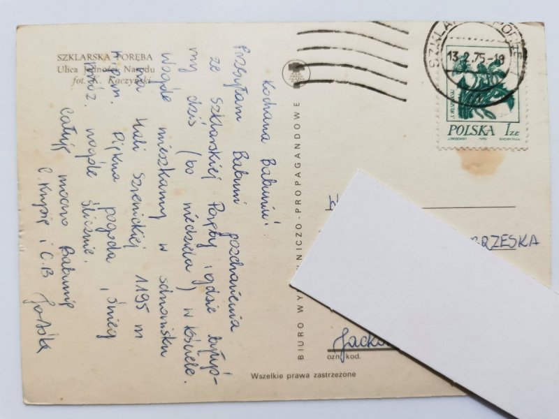 SZKLARSKA PORĘBA. ULICA JEDNOŚCI NARODU FOT. KACZYŃSKI