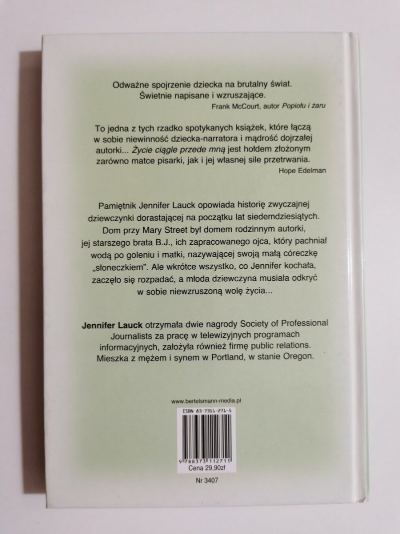 ŻYCIE CIĄGLE PRZEDE MNĄ - Jennifer Lauck 2002