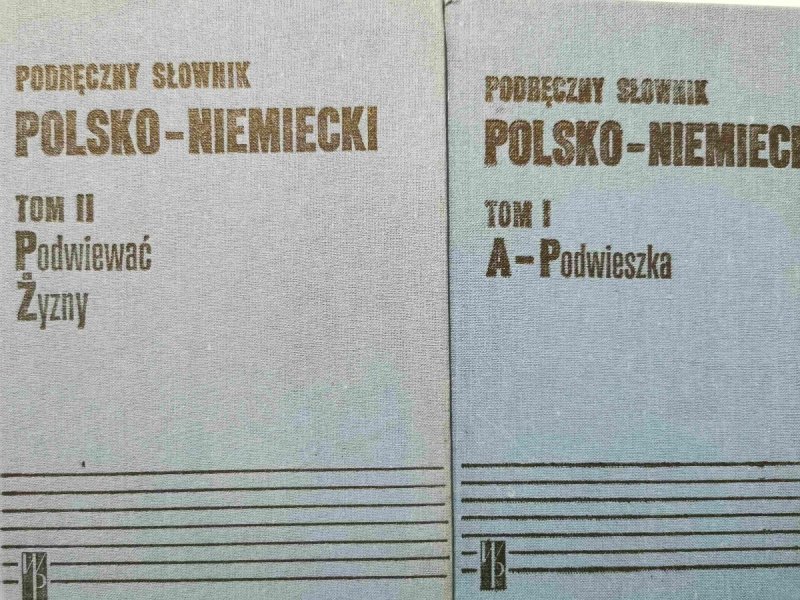 PODRĘCZNY SŁOWNIK POLSKO-NIEMIECKI TOM I i II A-Z 1987