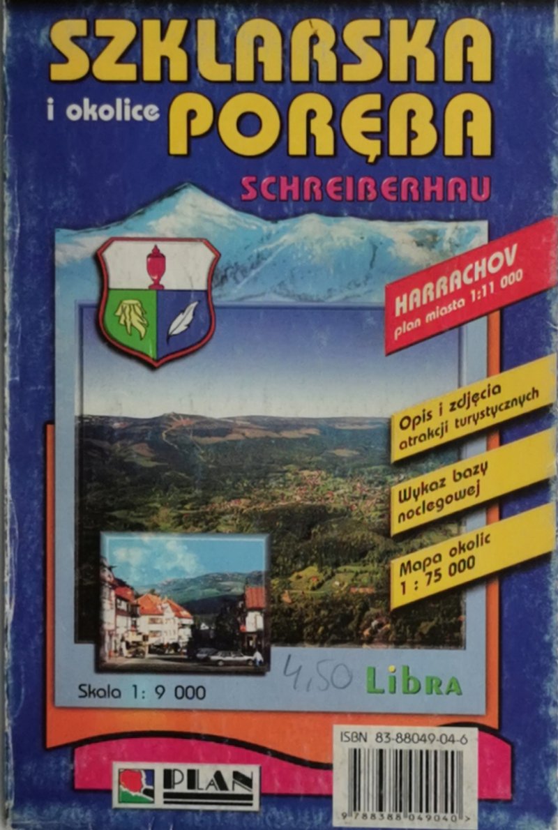 SZKLARSKA PORĘBA I OKOLICE PLAN MIASTA 1:9 000
