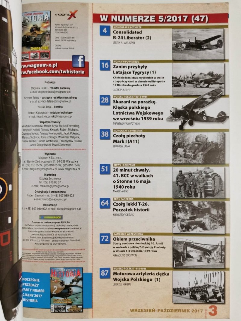 TECHNIKA WOJSKOWA HISTORIA WRZESIEŃ-PAŹDZIERNIK NR 5/2017