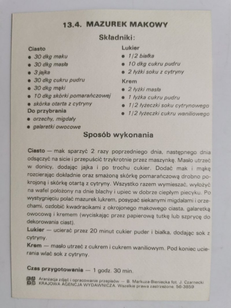 13.4. MAZUREK MAKOWY