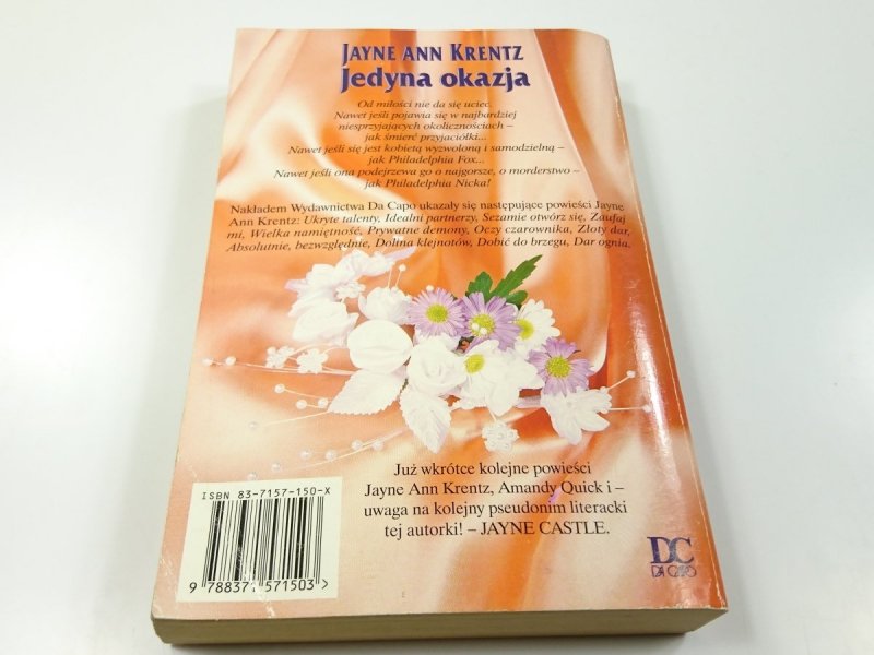JEDYNA OKAZJA - Jayne Ann Krentz 1997
