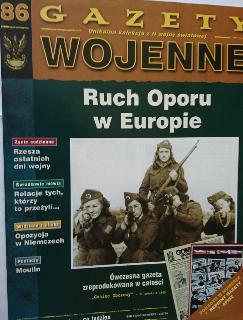 GAZETY WOJENNE 86 RUCH OPORU W EUROPIE
