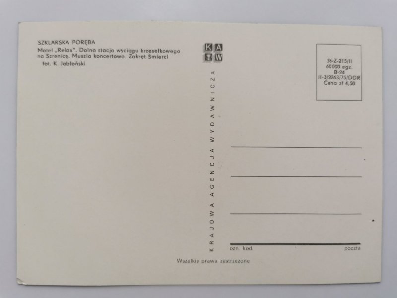 SZKLARSKA PORĘBA. CZTERY UJĘCIA I MAPKA FOT. JABŁOŃSKI