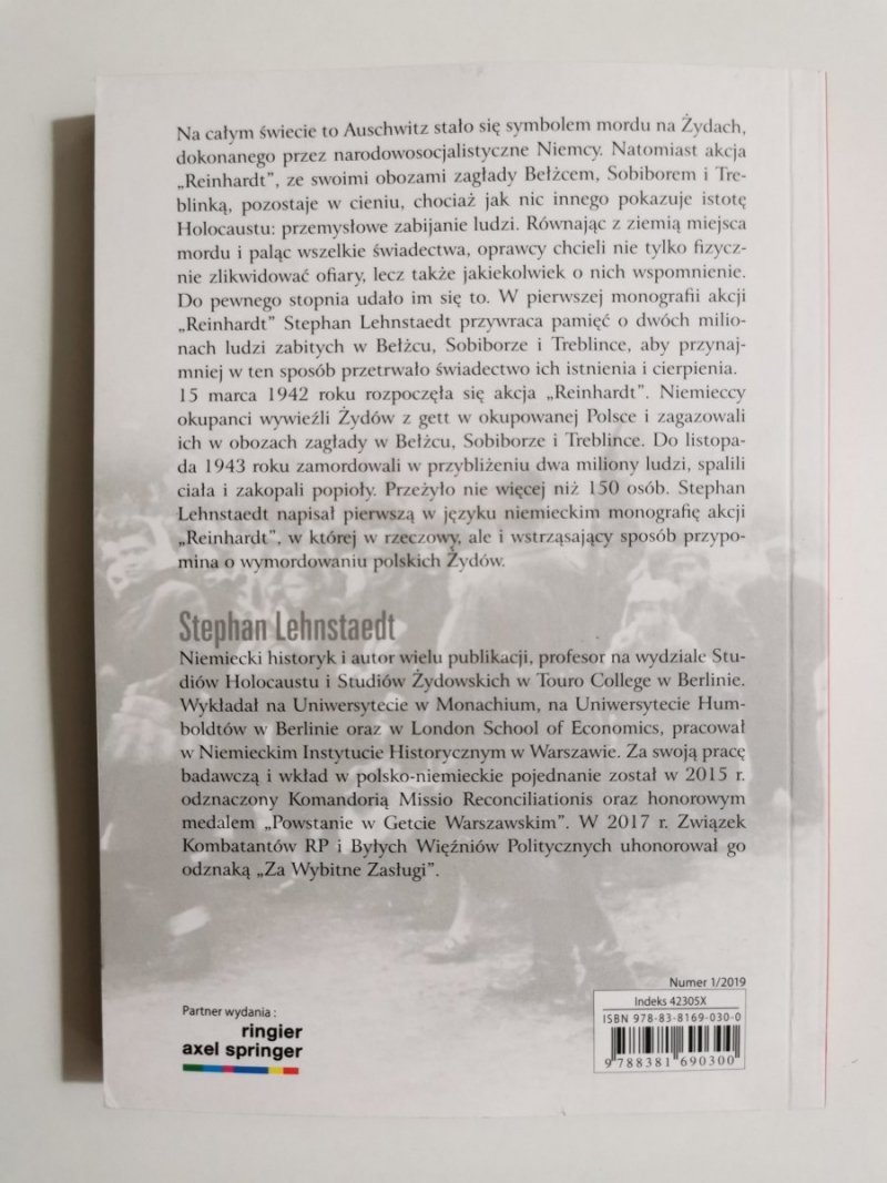 CZAS ZABIJANIA. BEŁŻEC, SOBIBÓR, TREBLINKA I AKCJA REINHARDT 2019