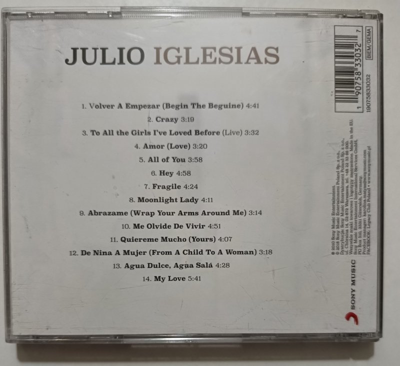 CD. AMOR. THE BEST OF JULIO IGLESIAS