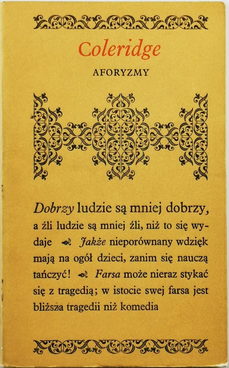 AFORYZMY - Samuel Taylor Coleridge