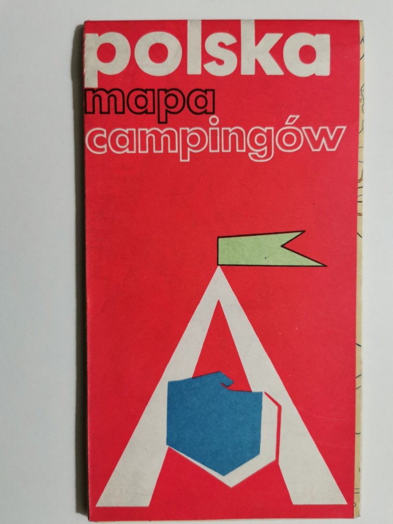 Polska Mapa Campingów 1:750 000. 1976