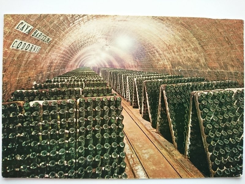 CAVAS CODORNIU. SAN SADURNI DE NOYA (ESPANA) BOTELLAS EN PUPITRE