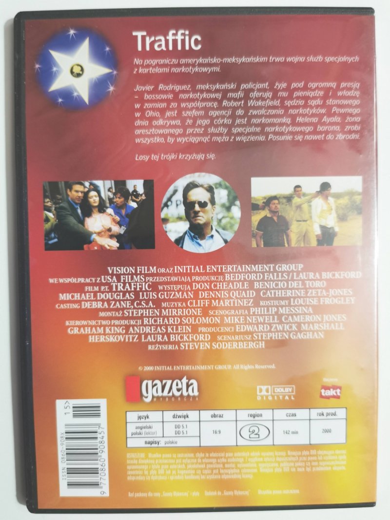 DVD. TRAFFIC. REŻ. STEVEN SODERBERGH. KINO  Z GWIAZDAMI