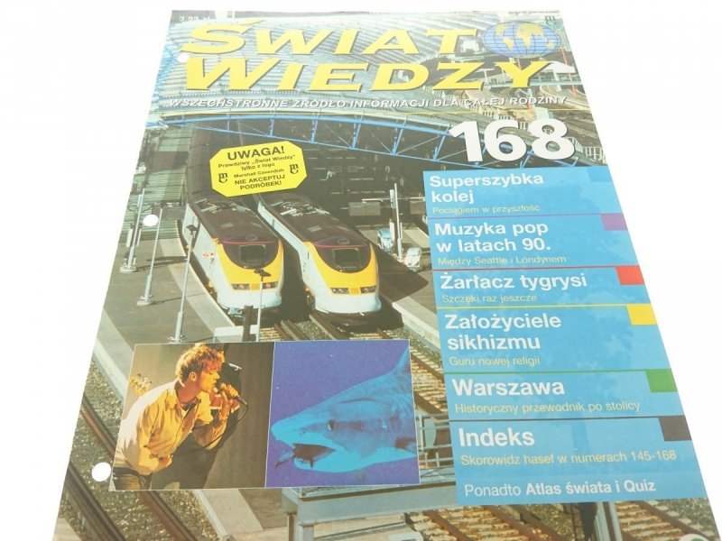 ŚWIAT WIEDZY NR 168 TYGODNIK 1999