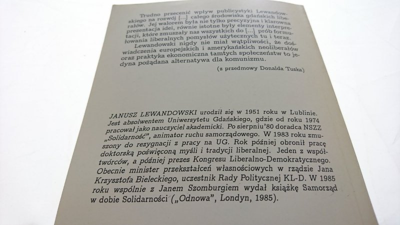 NEOLIBERAŁOWIE WOBEC WSPÓŁCZESNOŚCI - Lewandowski