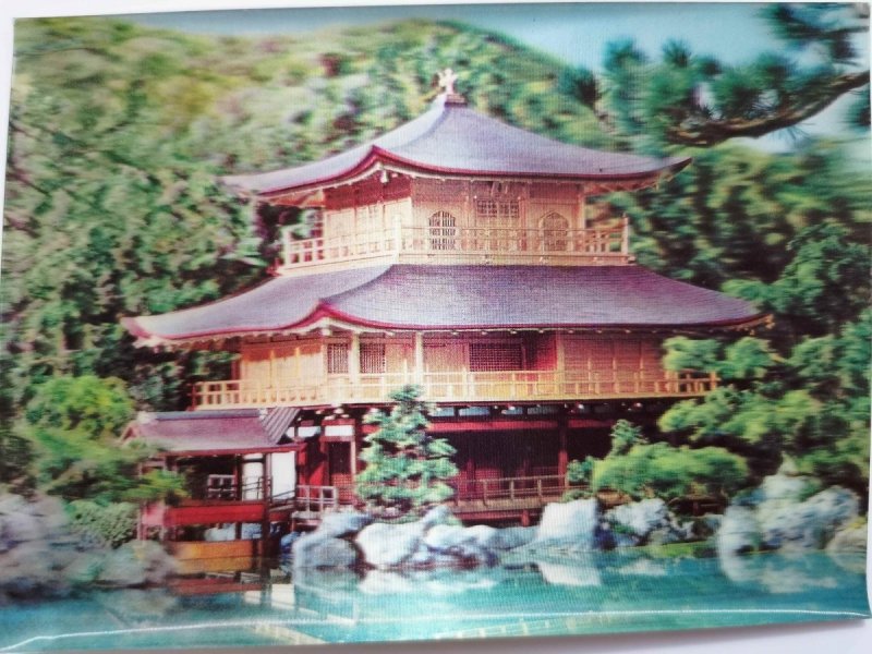 KINKAKUJI TEMPLE (KYOTO) POCZTÓWKA 3D
