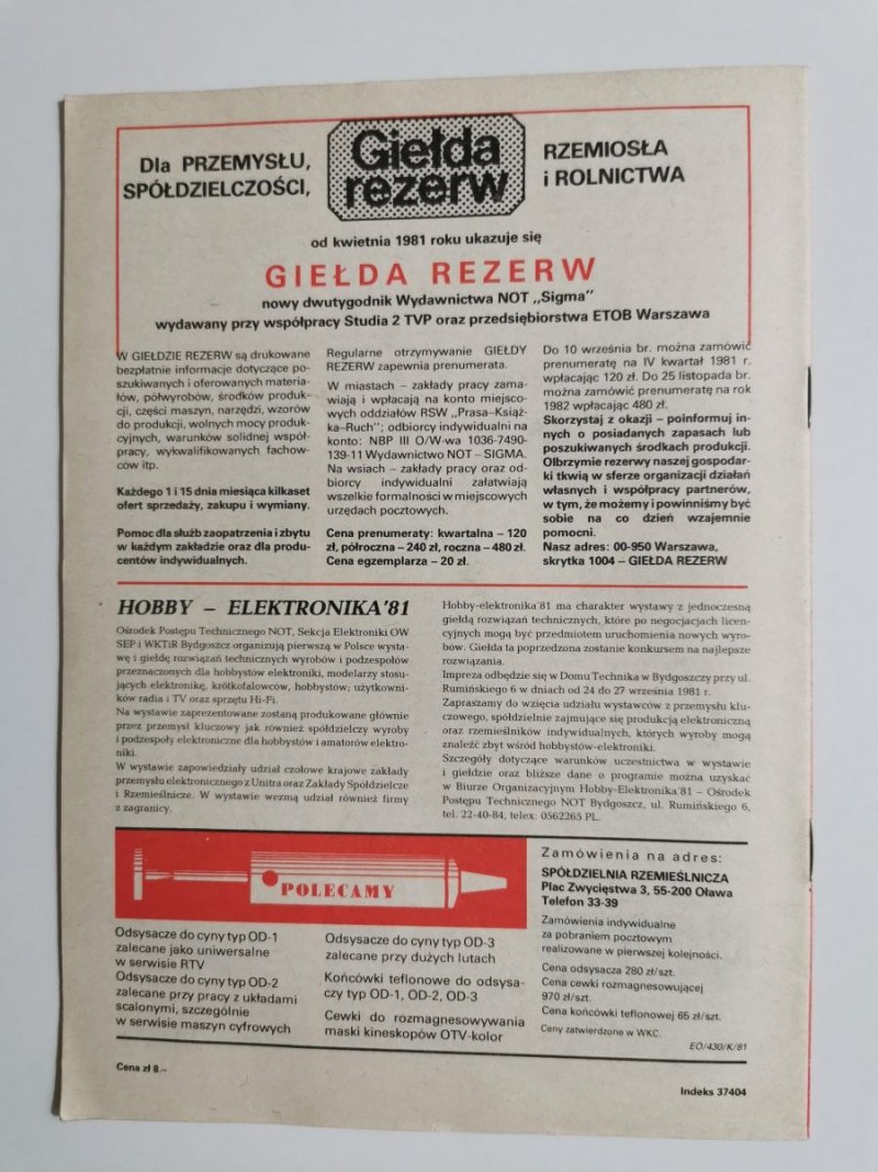 RADIOELEKTRONIK NR 5'81