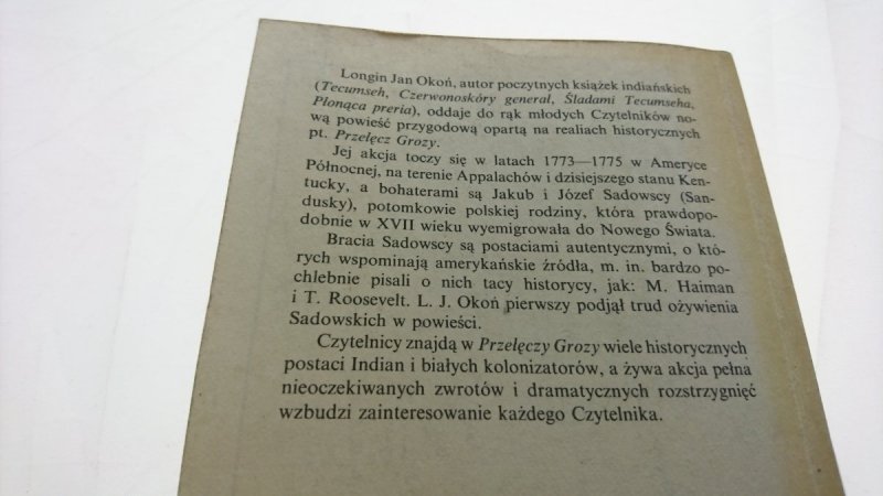 PRZEŁĘCZ GROZY - Longin Jan Okoń 1990