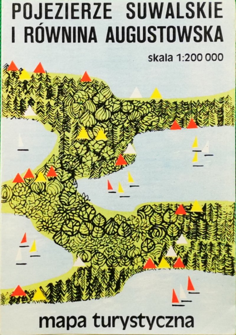 MAPA. POJEZIERZE SUWALSKIE I RÓWNINA AUGUSTOWSKA. SKALA 1:200000