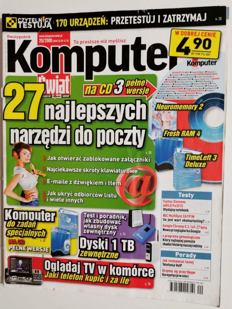 KOMPUTER ŚWIAT NR 20/2008 (259) Z PŁYTĄ CD