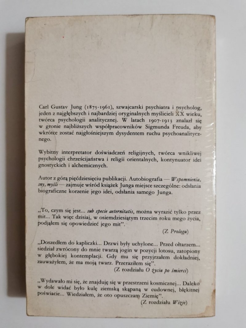 WSPOMNIENIA, SNY, MYŚLI - Carl Gustav Jung 1993