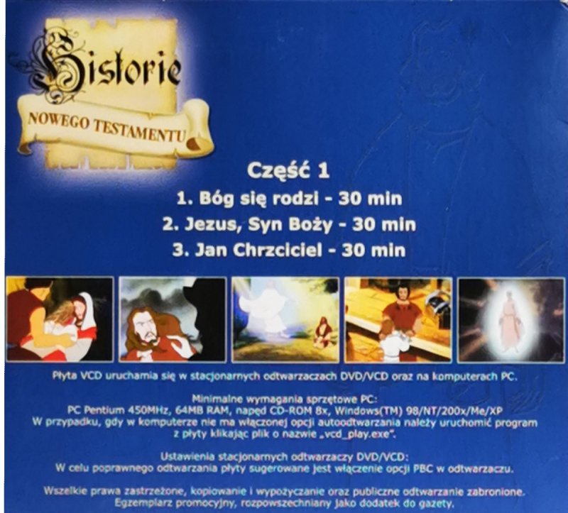 VCD. HISTORIE NOWEGO TESTAMENTU CZĘŚĆ I