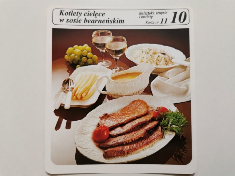 KARTA KULINARNA NR. 11 KOTLETY CIELĘCE W SOSIE BEARNEŃSKIM