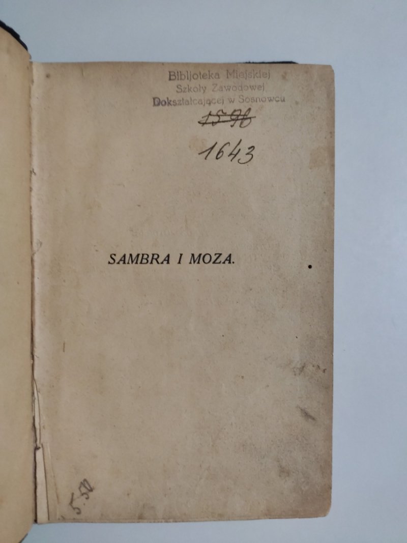 SAMBRA I MOZA - Edward Ligocki