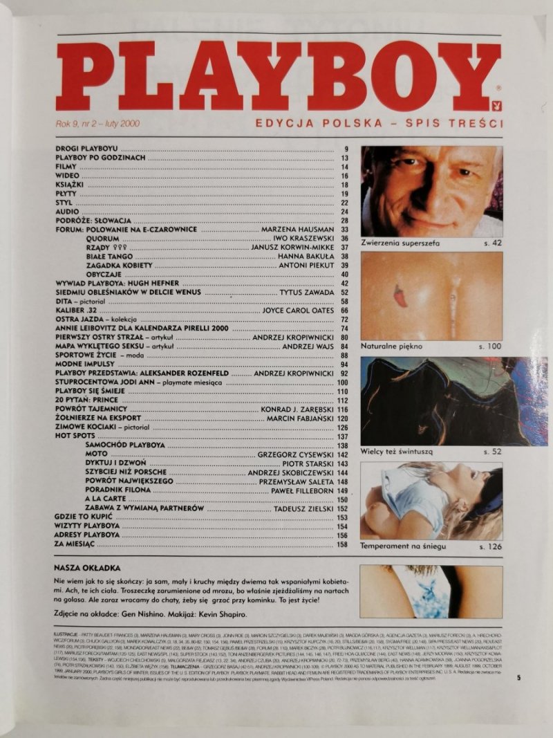 PLAYBOY NR 2 (87) LUTY 2000 