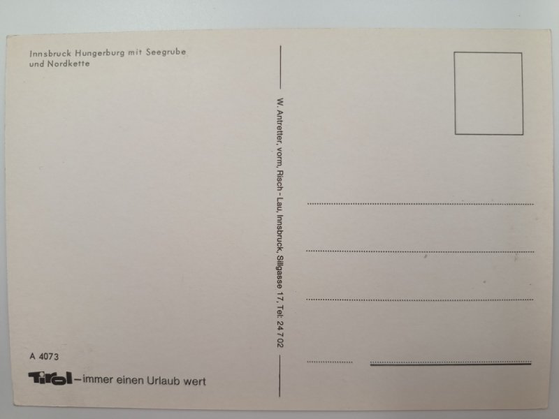 INNSBRUCK HUNGERBURG MIT SEEGRUBE