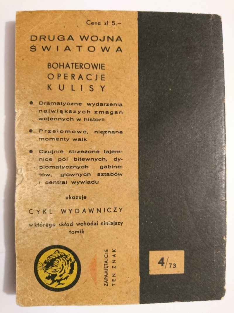 ŻÓŁTY TYGRYS: CZARNE GABINETY - Ludwik Lutyński 1973