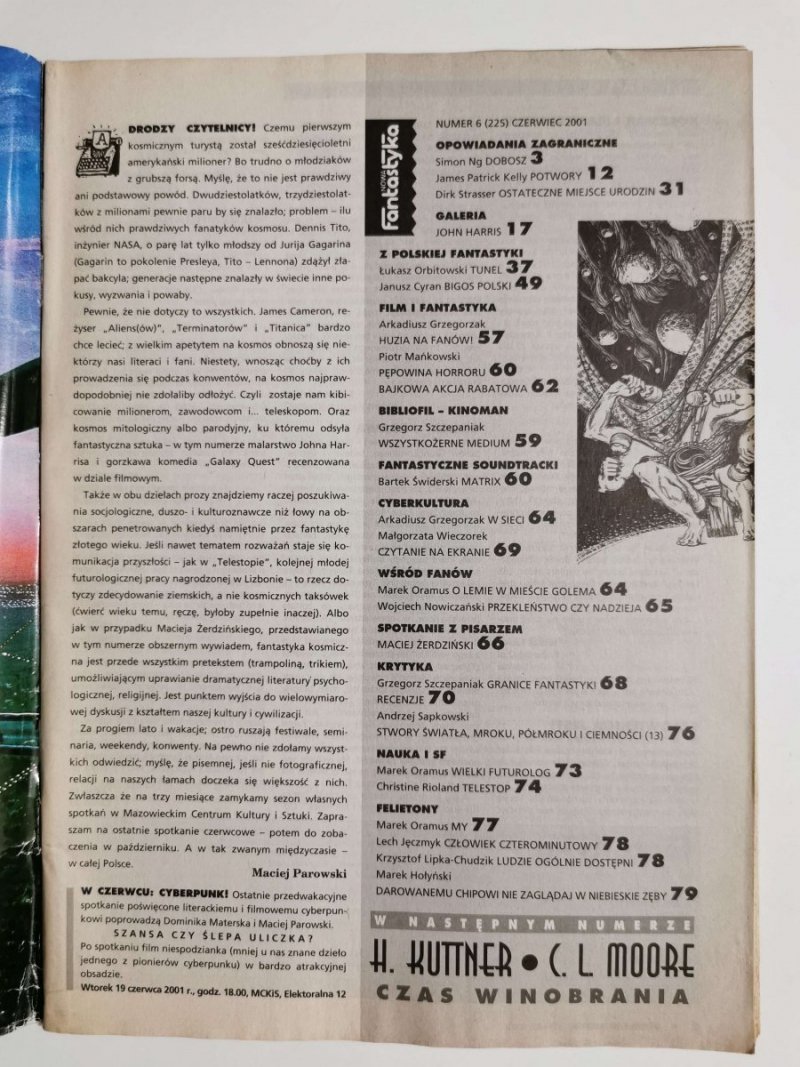 NOWA FANTASTYKA NUMER 6 (225) CZERWIEC 2001