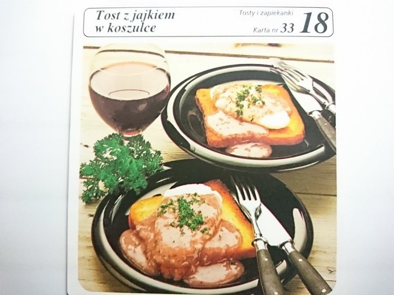 KARTA KULINARNA NR 33 TOST Z JAJKIEM W KOSZULCE