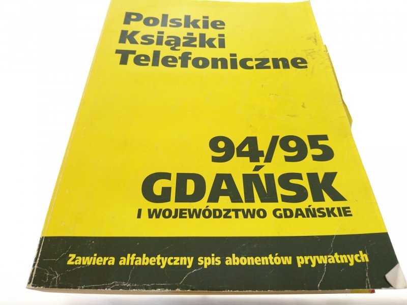 POLSKIE KSIĄŻKI TELEFONICZNE 94/95 GDAŃSK
