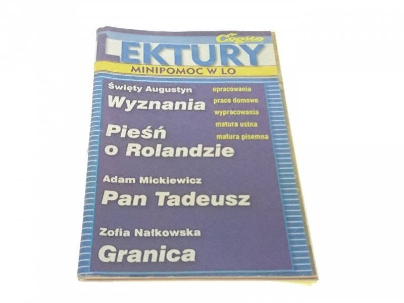 LEKTURY. MINIPOMOC W LO: ŚWIĘTY AUGUSTYN WYZNANIA