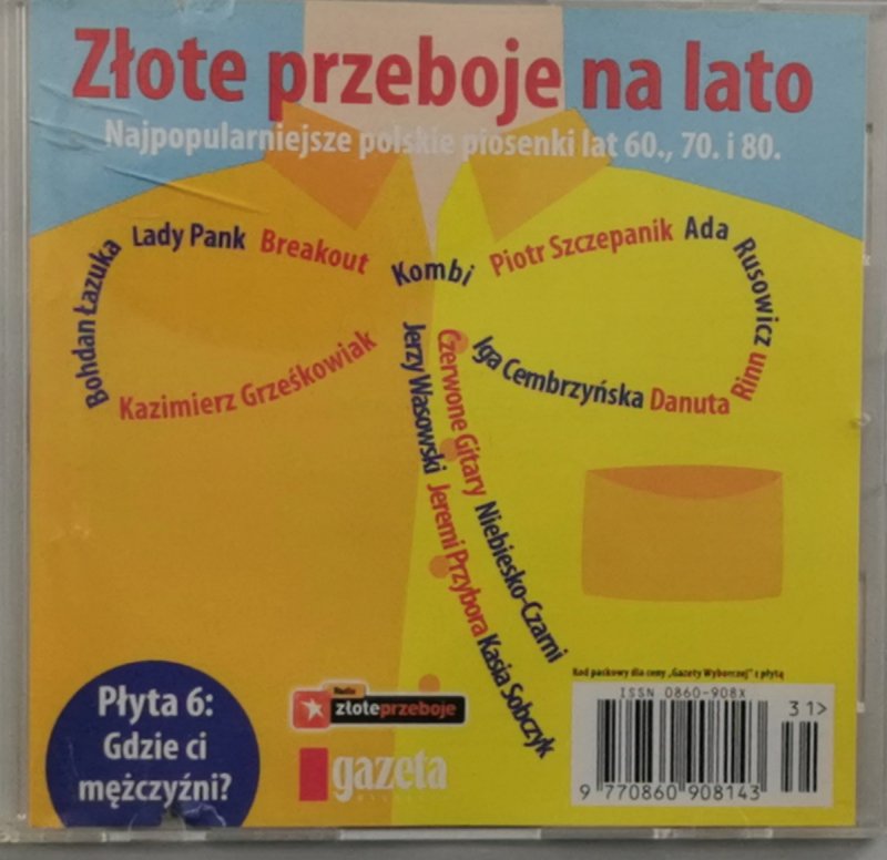 CD. ZŁOTE PRZEBOJE NA LATO NAJPOPULARNIEJSZE POLSKIE PIOSENKI LAT 60., 70. I 80.